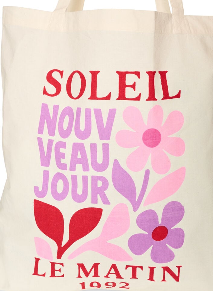 Tote bag med trykk, R&oslash;d, Packshot image number 2