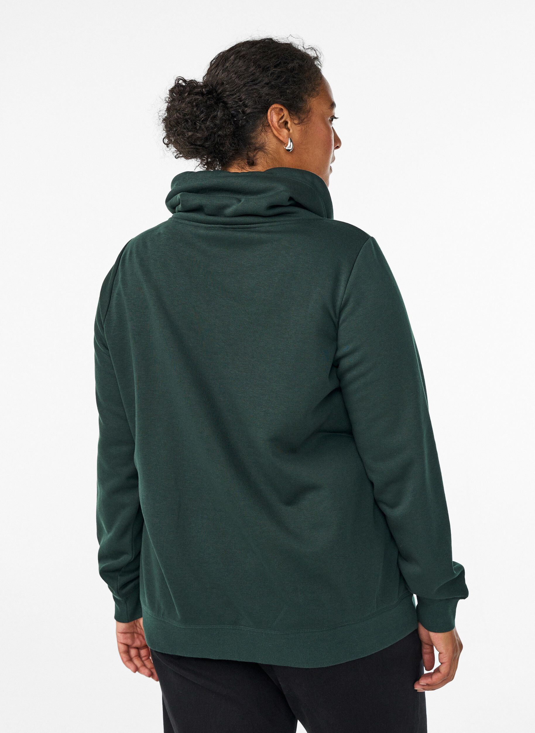 ZizziGenser med h&oslash;y hals og lommer, Gr&oslash;nn, Model image number 2