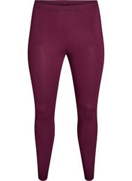 Basis leggings i viskose, Mørk Bordeaux