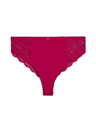 Mikrofiber brasilianske truser med blonder, Boysenberry