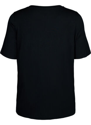 Kortermet natt t-skjorte i viskose, Black Coffee, Packshot image number 1