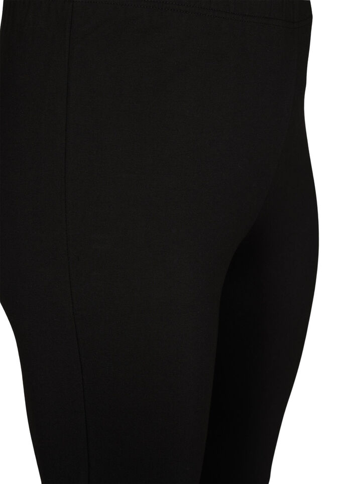 Viscose-leggings med knappdetaljer, Svart, Packshot image number 2