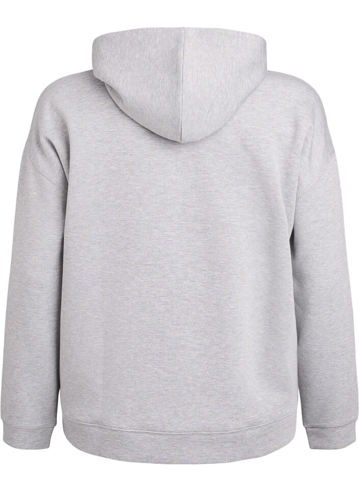 Scuba hettegenser med glidelås og lommer, Grå, Packshot image number 1