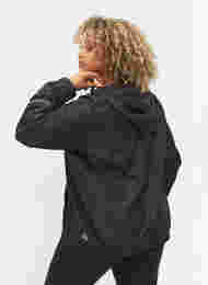 Treningsjakke med glidelås og refleks, Black, Model