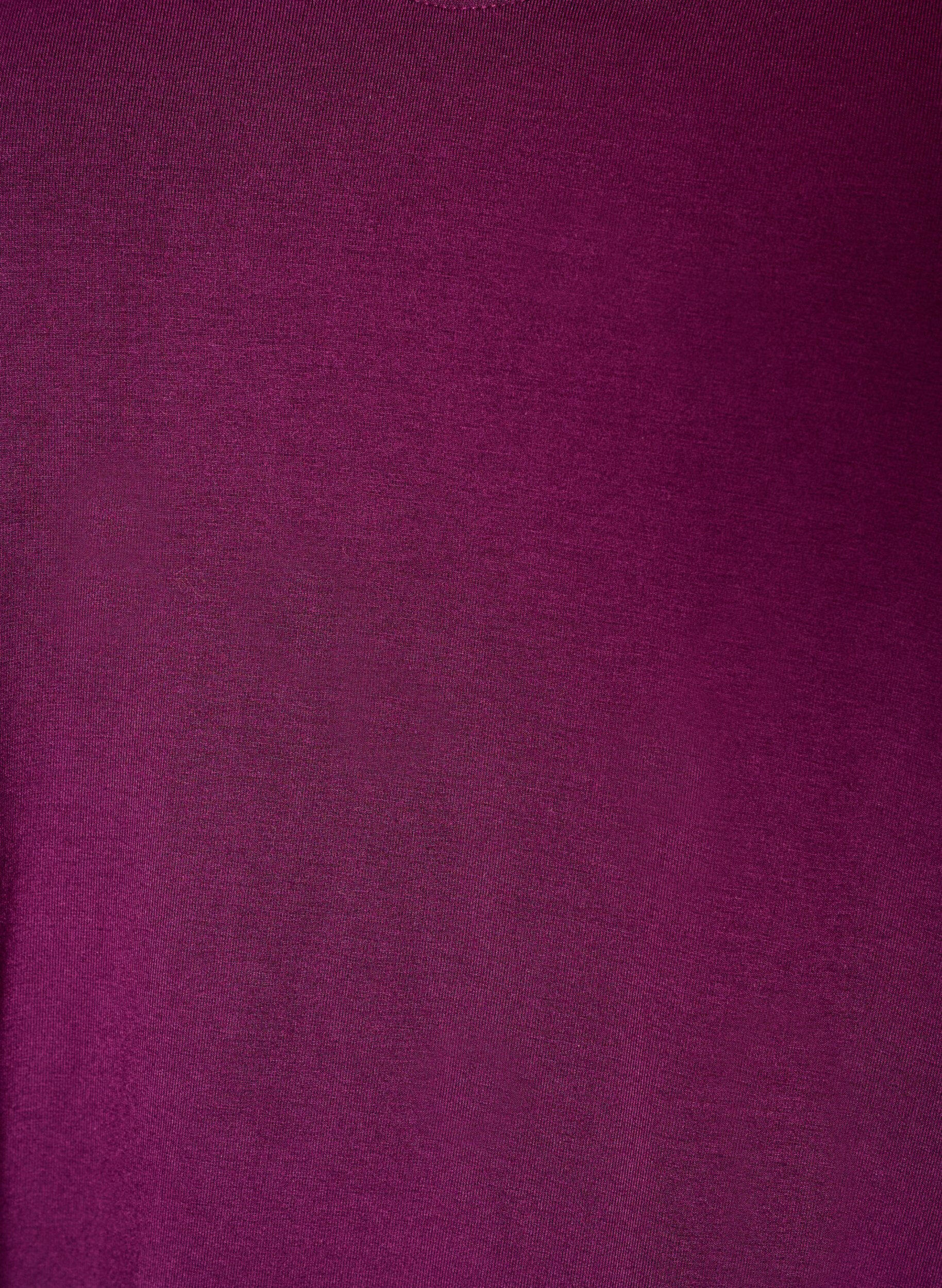ZizziBasis V-hals T-skjorte i viskose, Lilla, Packshot image number 2