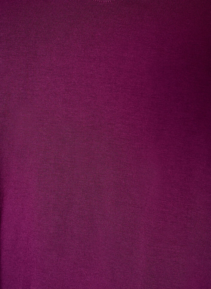Basis V-hals T-skjorte i viskose, Lilla, Packshot image number 2
