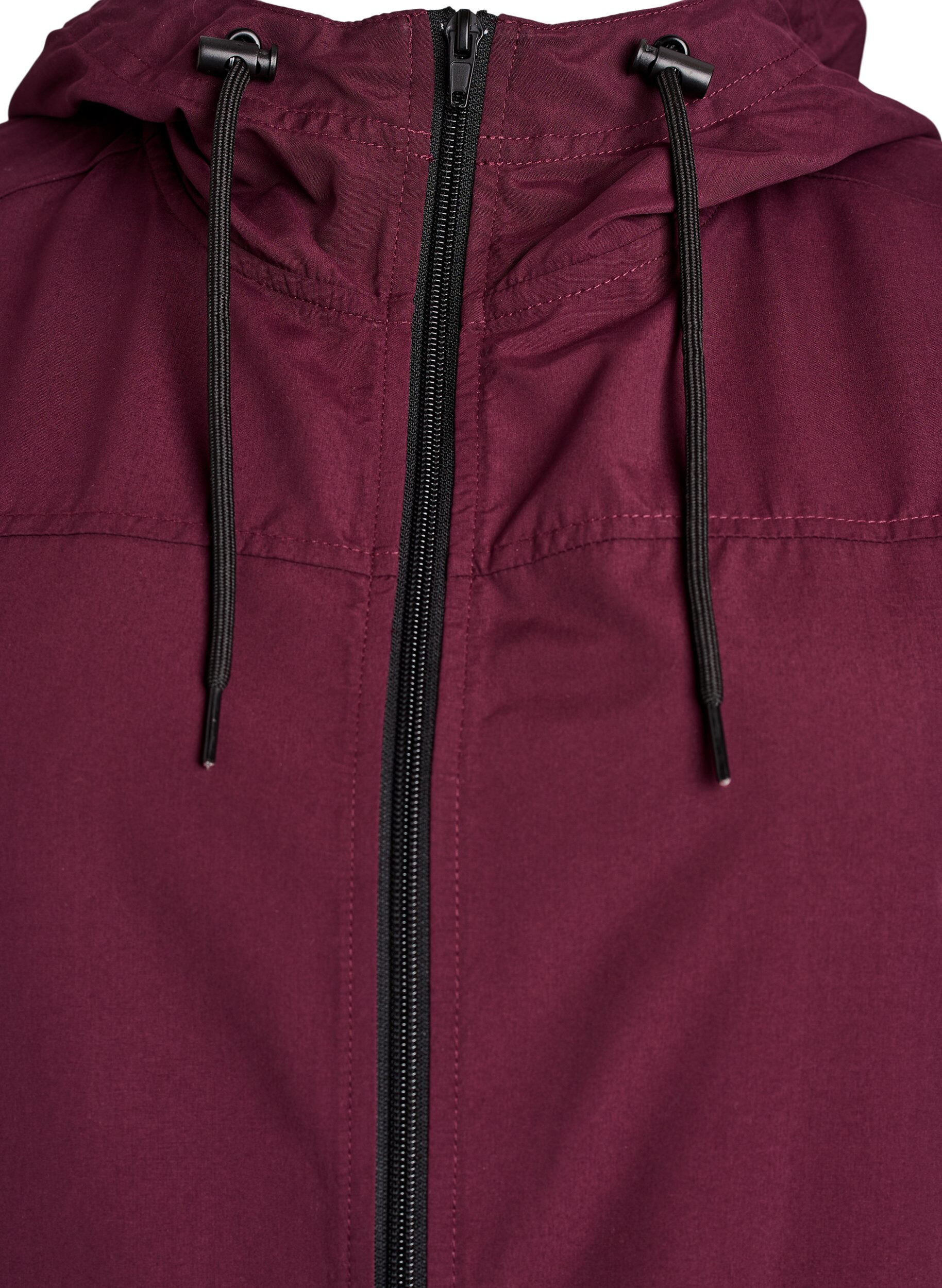 Zizzi Flash - Lett parkas med hette, R&oslash;d, Packshot image number 2