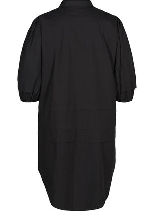 Skjortekjole i bomull, Black, Packshot image number 1