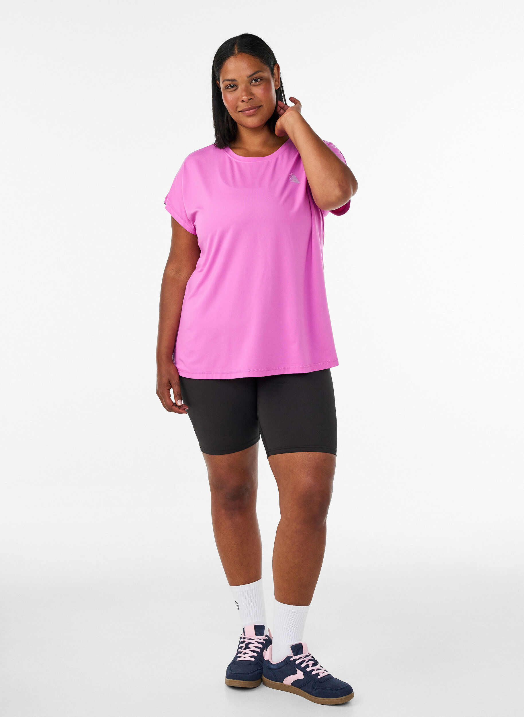 ZizziEnsfarget trenings-T-skjorte, Lilla, Model image number 1
