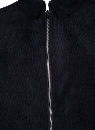 Kjole i fløyel med glidelås og 3/4-ermer, Black, Packshot image number 2
