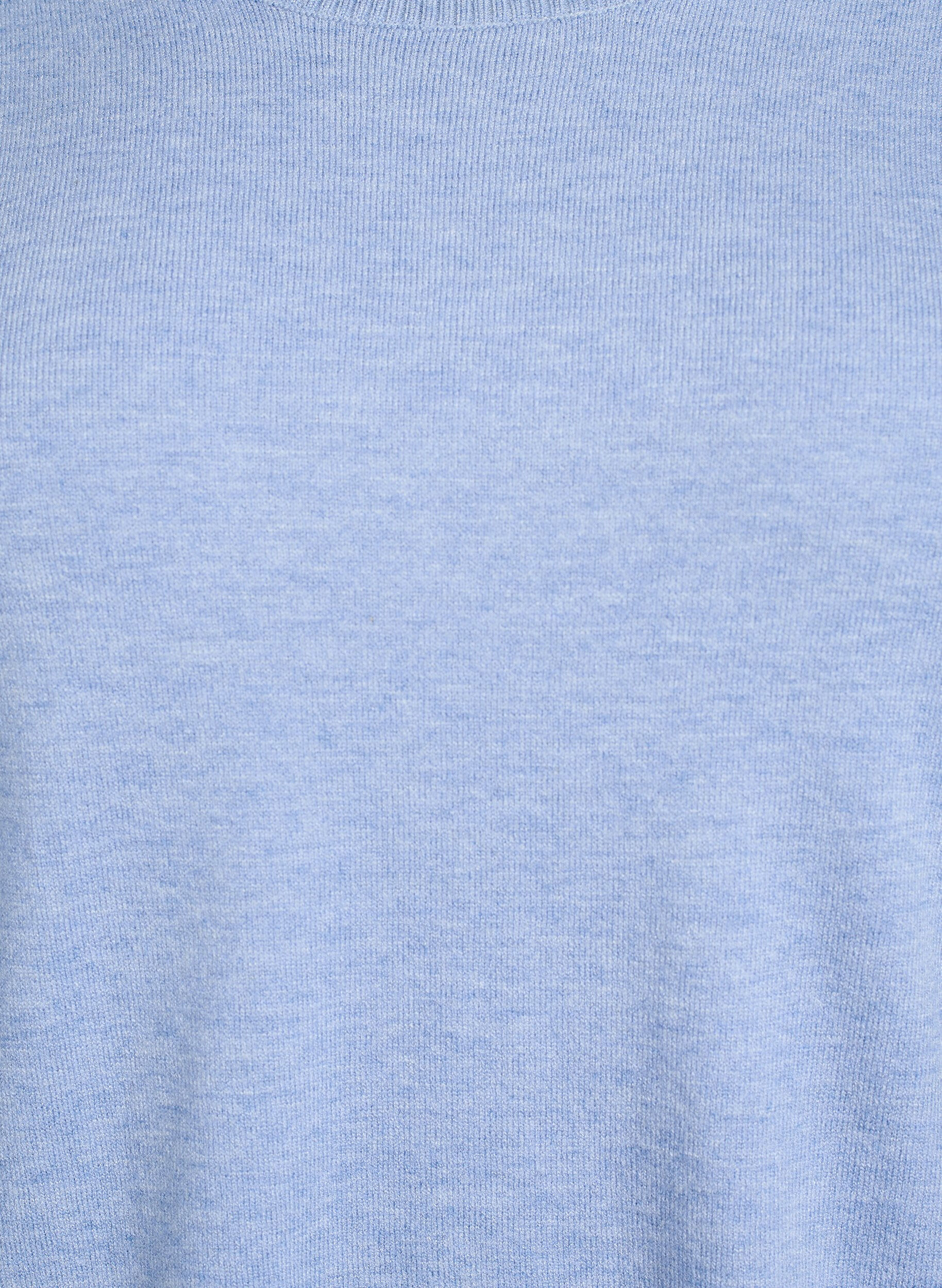 ZizziStrikket bluse med rund hals, Bl&aring;, Packshot image number 2