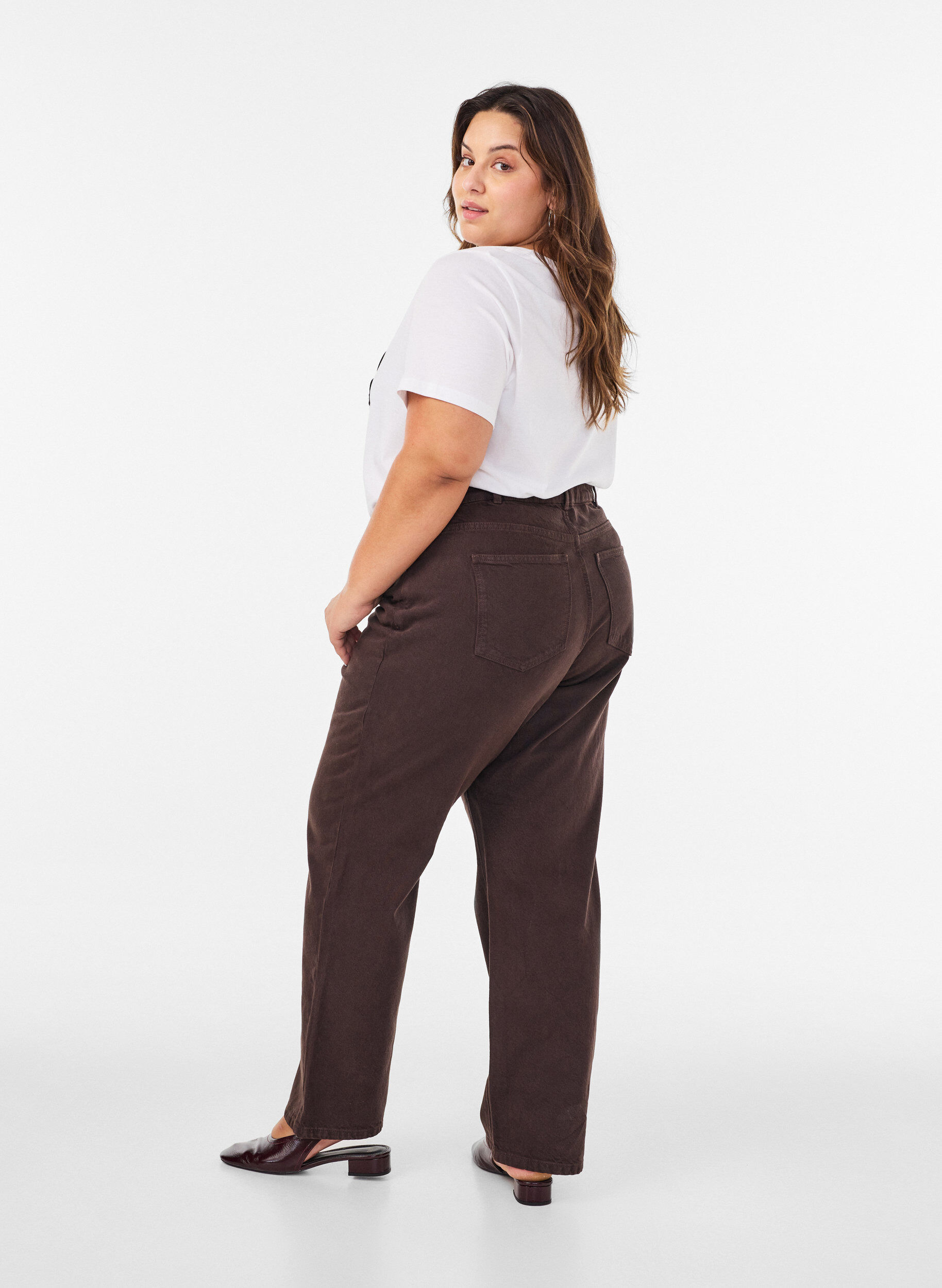 ZizziT-skjorte i &oslash;kologisk bomull med dekorativt motiv, Hvit, Model image number 2