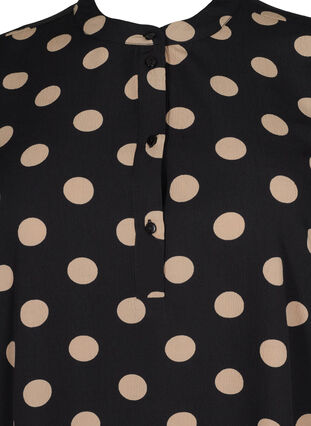 Zizzi FLASH - Blomstrete tunika med korte ermer, Black Brown Dot, Packshot image number 2
