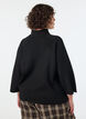 Strikkebluse i viskoseblanding med rullehals, Svart, Model image number 2