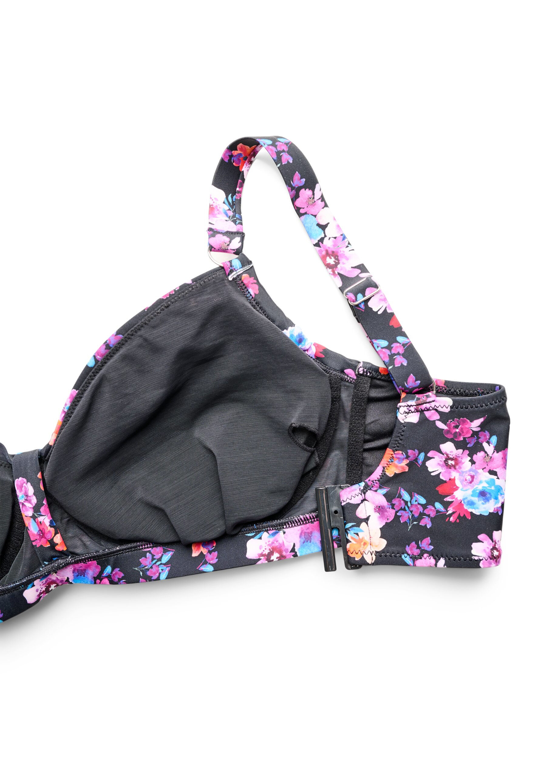 ZizziBikinioverdel med b&oslash;yle og m&oslash;nster, Lilla, Packshot image number 3