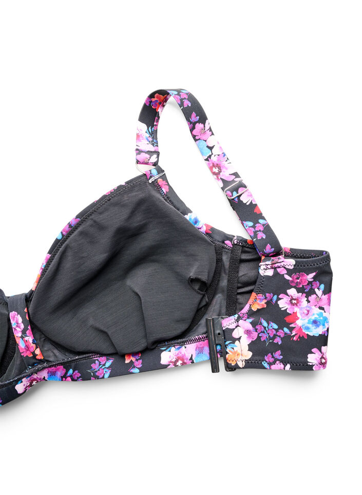 Bikinioverdel med b&oslash;yle og m&oslash;nster, Lilla, Packshot image number 3