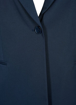 FLASH - Enkel blazer med knapp, Navy Blazer, Packshot image number 2
