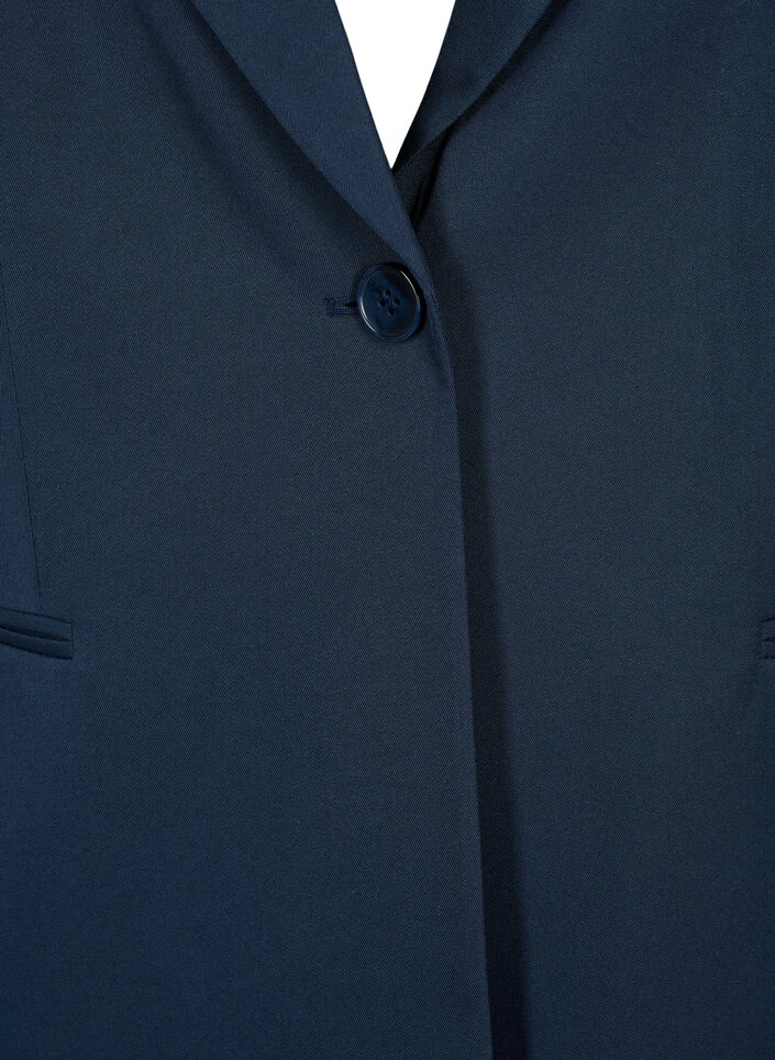 FLASH - Enkel blazer med knapp, Blå, Packshot image number 2