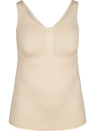 Shapewear topp med brede stropper, Beige