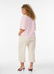 L&oslash;se bukser med 7/8 lengde, Beige, Model image number 1