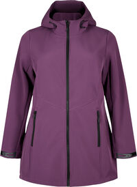 Kort softshell jakke med lommer