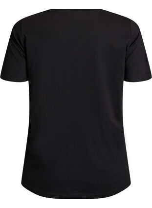 Zizzi FLASH - T-skjorte med trykk, Svart, Packshot image number 1