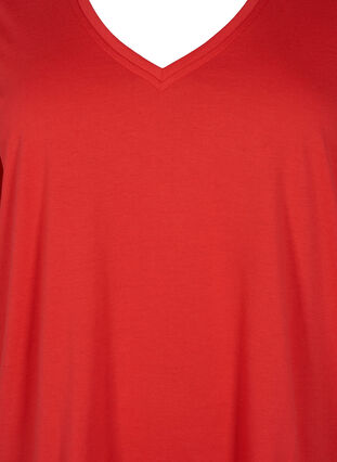 FLASH - T-skjorte med V-hals, High Risk Red, Packshot image number 2