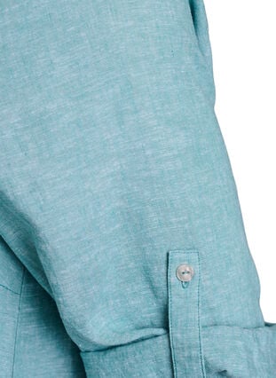 Zizzi Tunika i lin og viskose med A-form, Grønn, Packshot image number 3