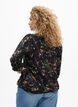 Bluse med 3/4 ermer og blondedetaljer, Svart, Model image number 2
