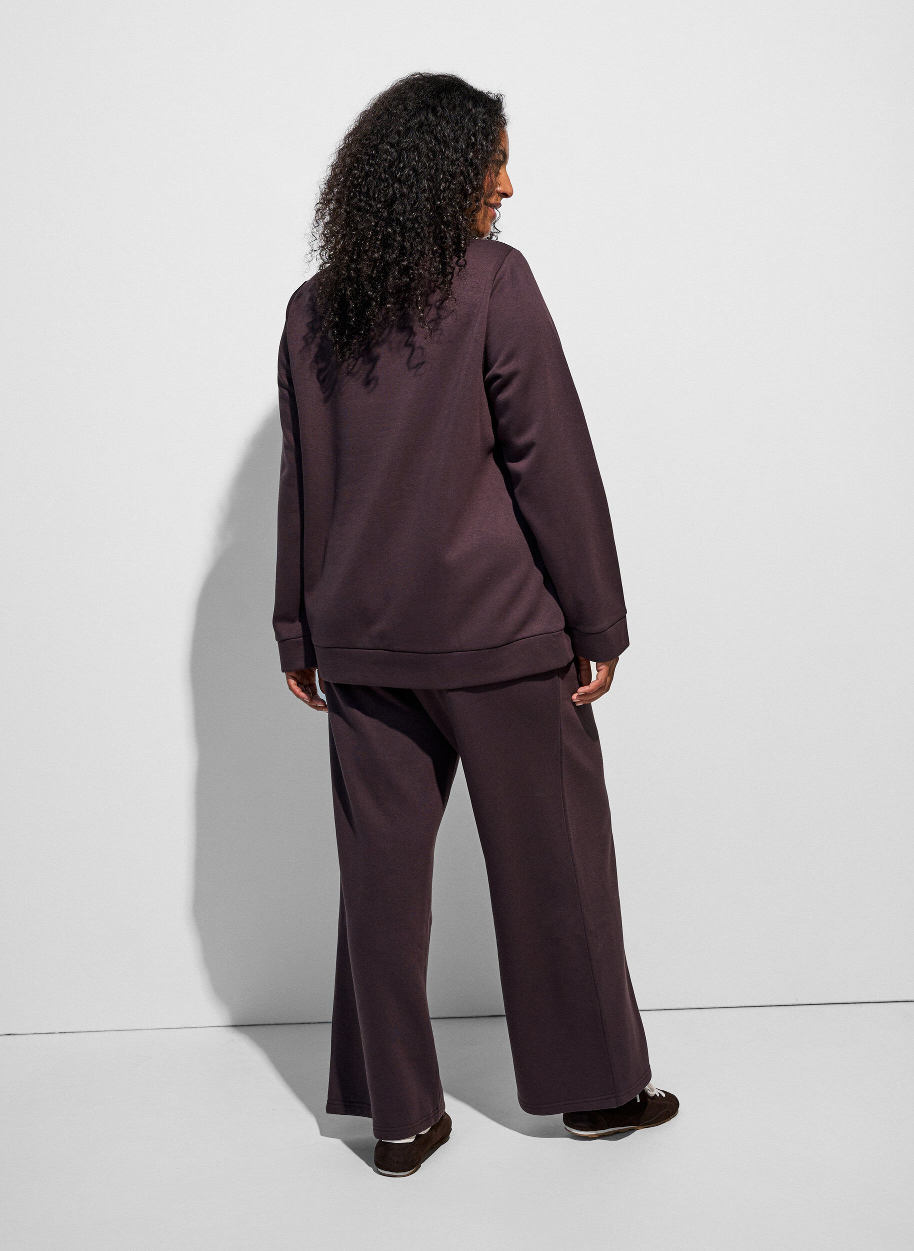 ZizziGenser med h&oslash;y krage og glidel&aring;s, Brun, Model image number 2