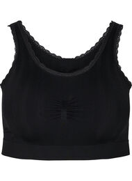 Behagelig BH med blondekanter, Black
