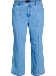 Kiana-jeans med straight fit og markante sømmer, Blå