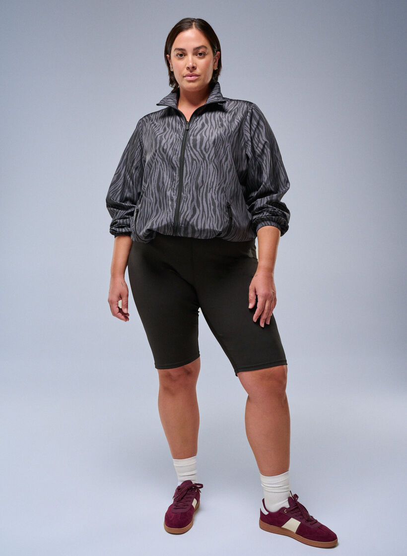 Lange tettsittende treningsshorts, Black, Image