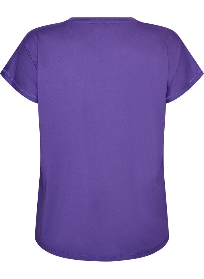 Ensfarget trenings-T-skjorte, Lilla, Packshot image number 1