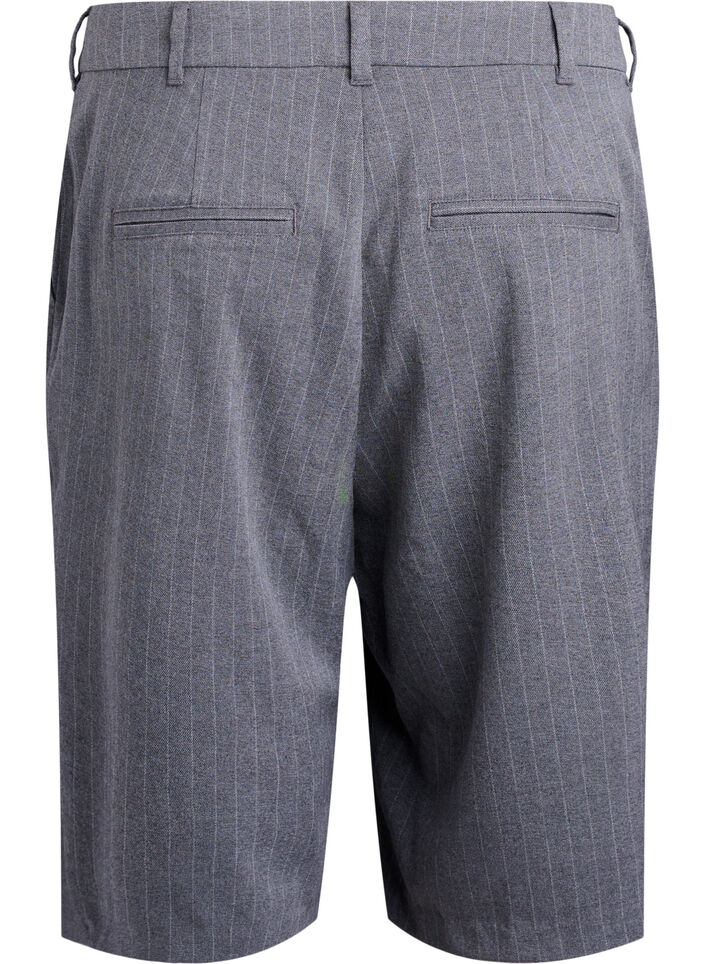 Pinstripe Bermuda-shorts med Loose fit, Grå, Packshot image number 1