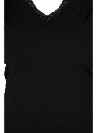 Light shapewear topp med blonder, Black, Packshot image number 2