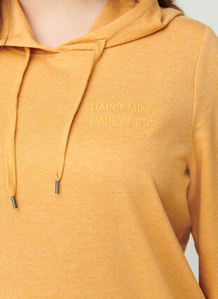 Sweatshirt med hette, Spruce Yellow Mel., Model image number 2