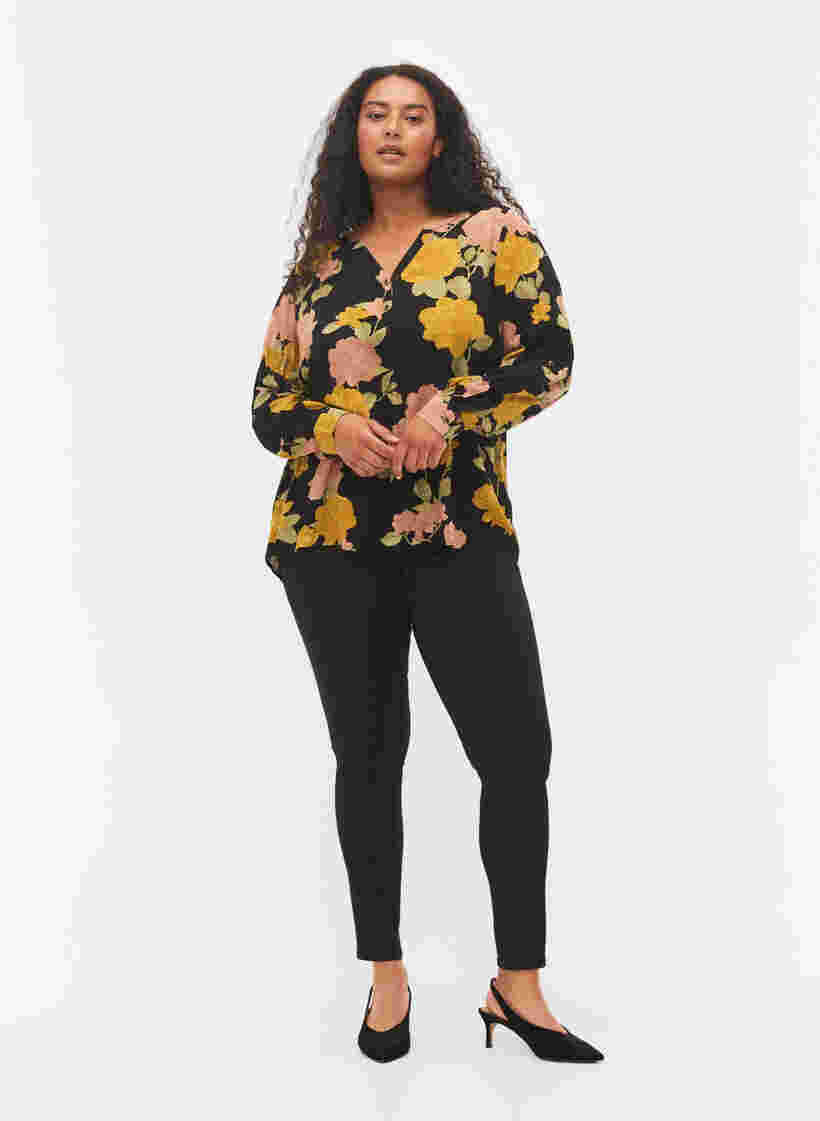 Stay black Amy jeans med høyt liv, Black, Model image number 0