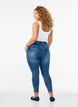 Cropped Amy jeans med glidelåsdetaljer, Blå, Model image number 1