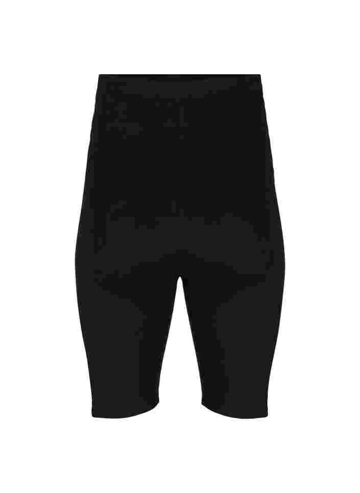 Tettsittende shorts til gravide, Black, Packshot image number 1