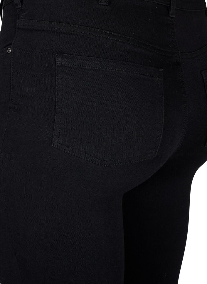 Supersmale jeans med høy midje, Black, Packshot