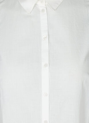 Bomullsskjorte uten ermer med broderi anglaise, Bright White, Packshot image number 2