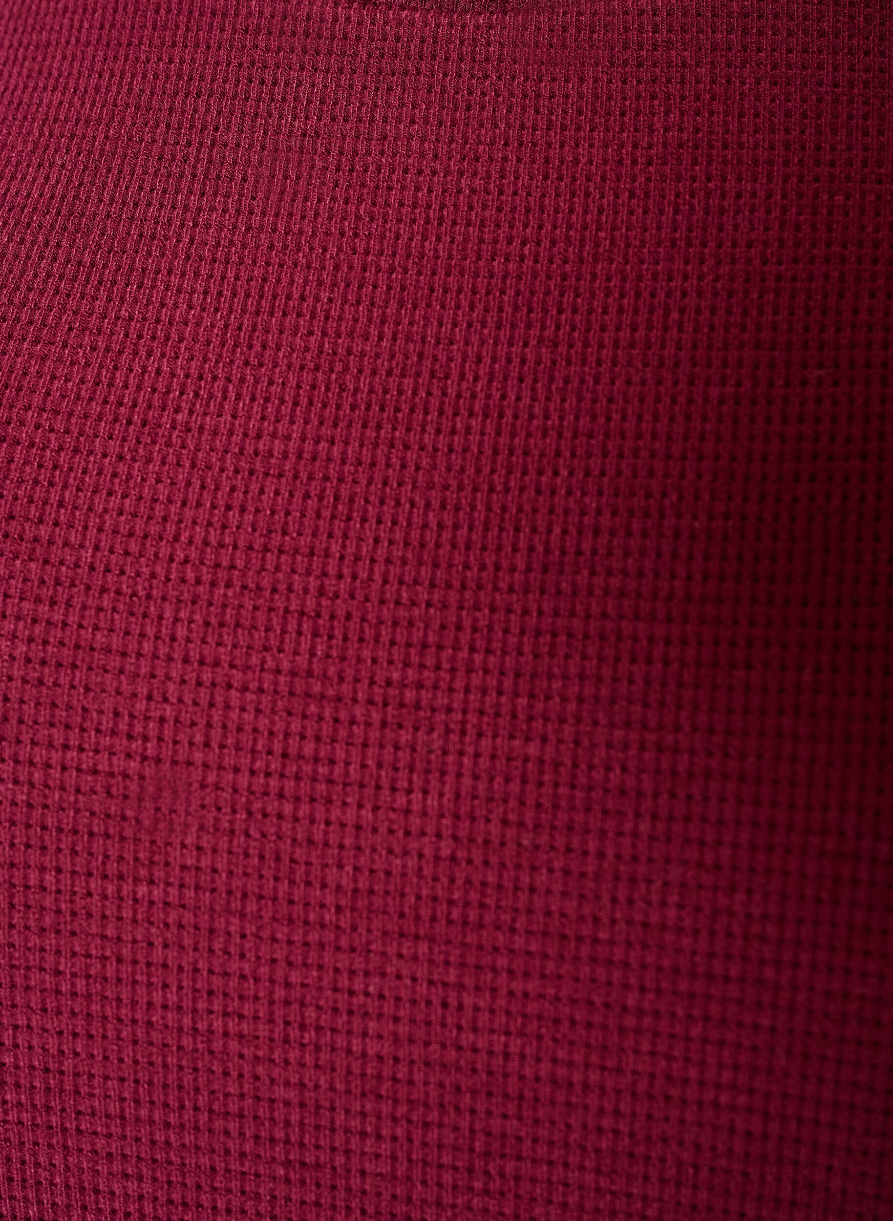 ZizziBluse med tekstur og albuelange ermer, R&oslash;d, Packshot image number 2