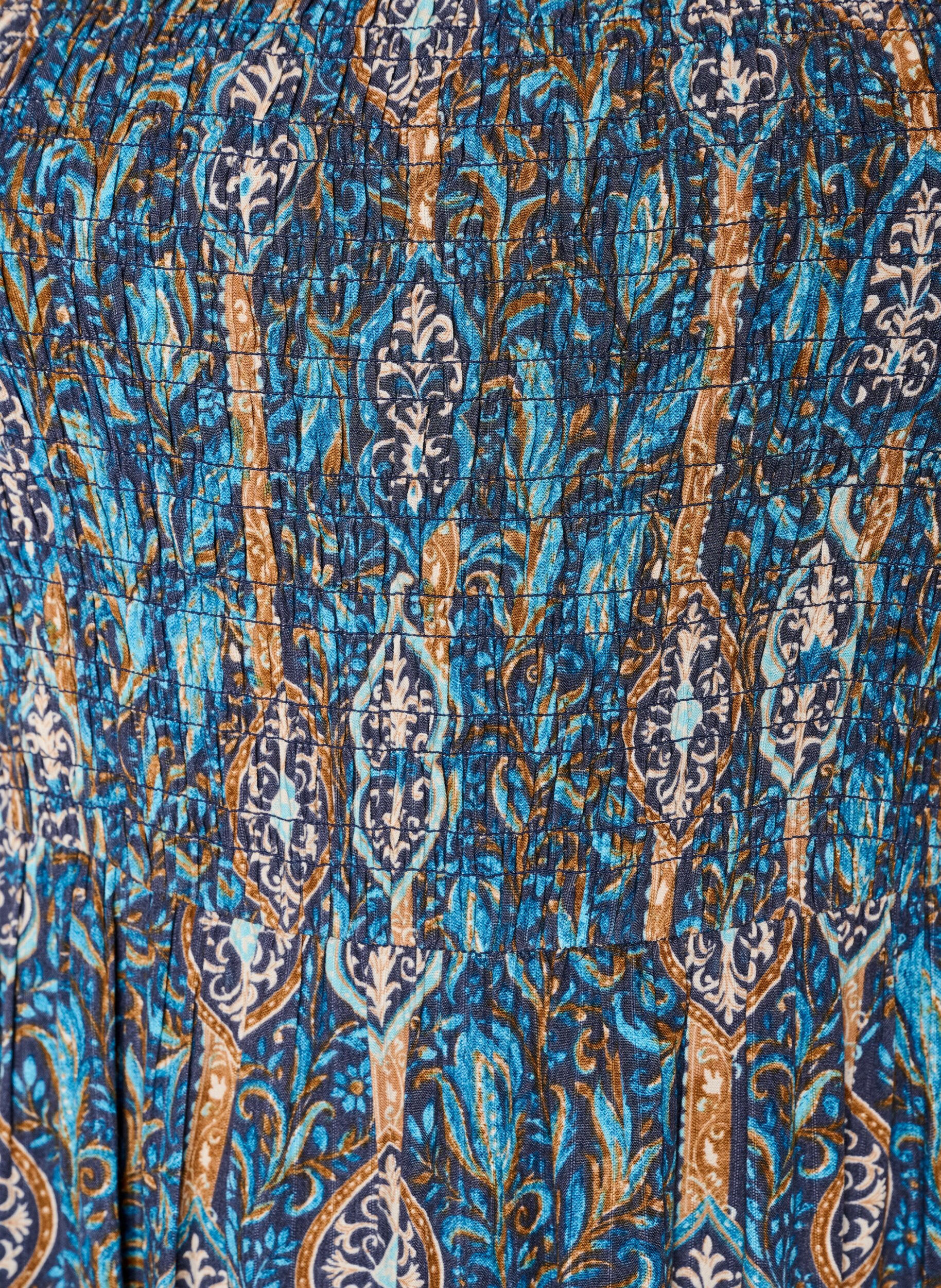 ZizziSommerkjole i viskose med paisley-trykk, Bl&aring;, Packshot image number 2