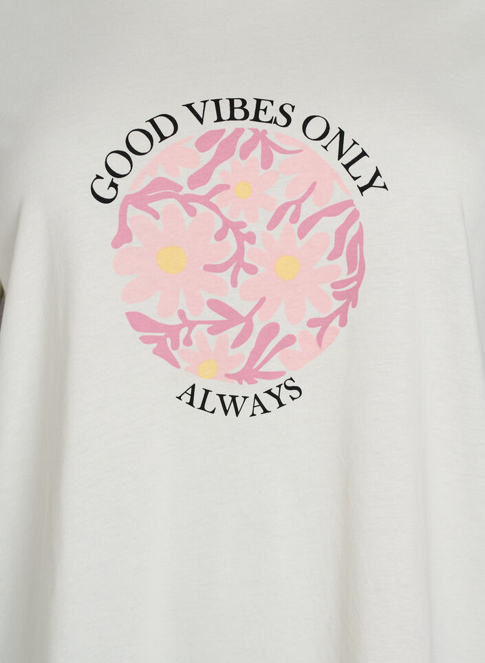 T-skjorte med trykk, Vanilje, Packshot image number 2