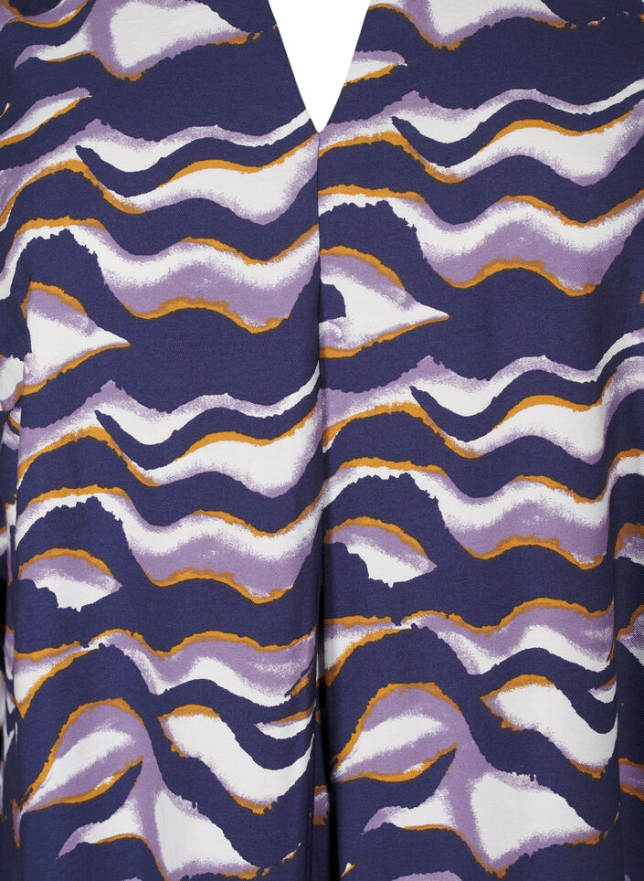Knelang kjole med print og A-form, Naval Academy AOP, Packshot image number 2