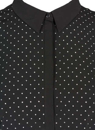 Lang skjorte med nagler, Black, Packshot image number 2