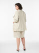 Bermudashorts med h&oslash;y midje i lin og viskose, Beige, Model image number 2