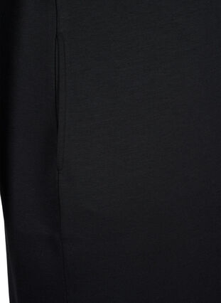 Kortermet kjole i modalblandet sweatshirtkvalitet, Black, Packshot image number 3