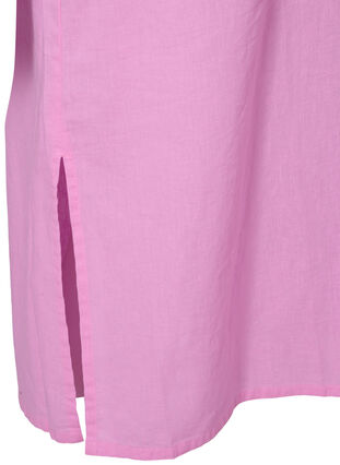 Lang skjortekjole med korte ermer, Begonia Pink, Packshot image number 3